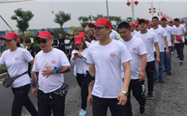 “放松心情，磨砺意志，超越自我” 正定公司参加徒步走活动